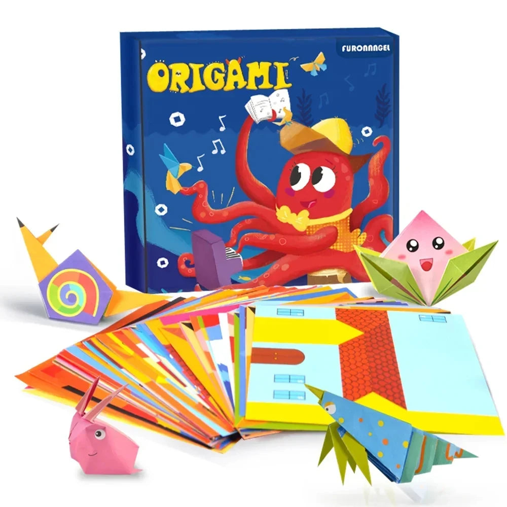Origami Paper Cutting Book — Kids Animal Craft & Puzzle Activity Set