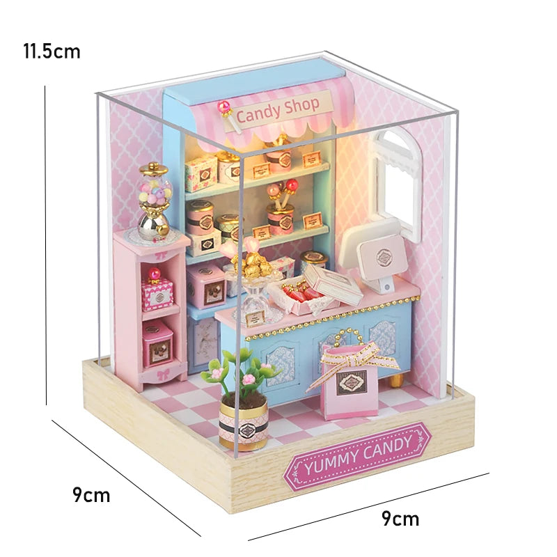 Miniature Dollhouse 3D Puzzle Kit — Kitten Room with Furniture