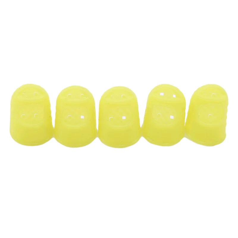 Silicone Craft Thimbles — 5-Pack Finger Protectors for Sewing & DIY