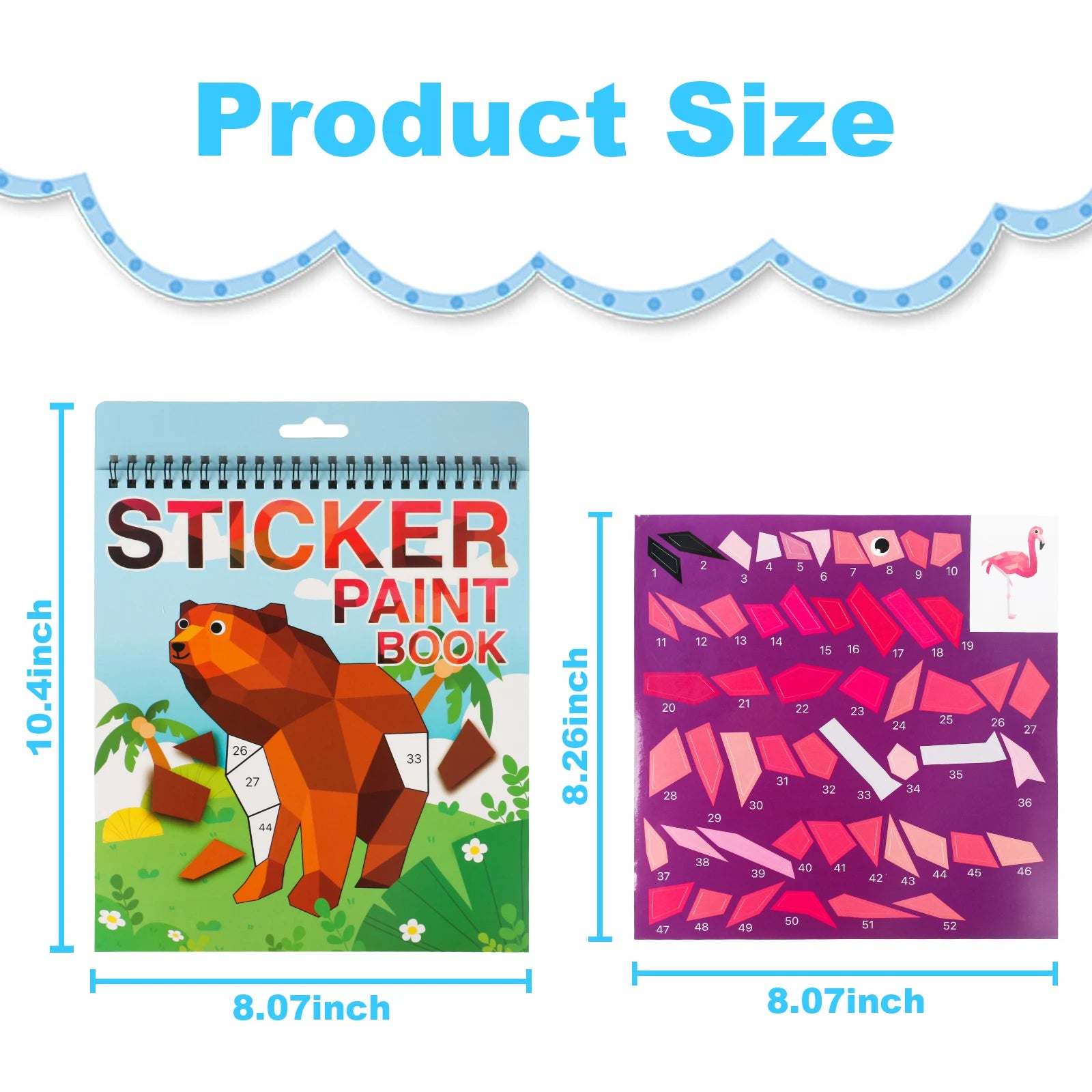 Sticker by Number Book — Kids Activity Set Ages 4–8