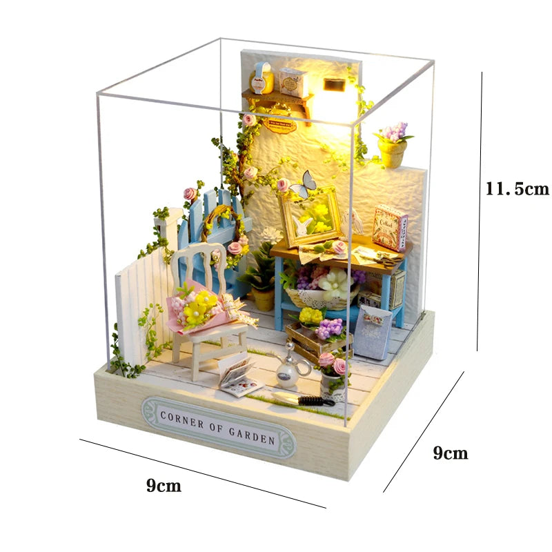 Miniature Dollhouse 3D Puzzle Kit — Kitten Room with Furniture
