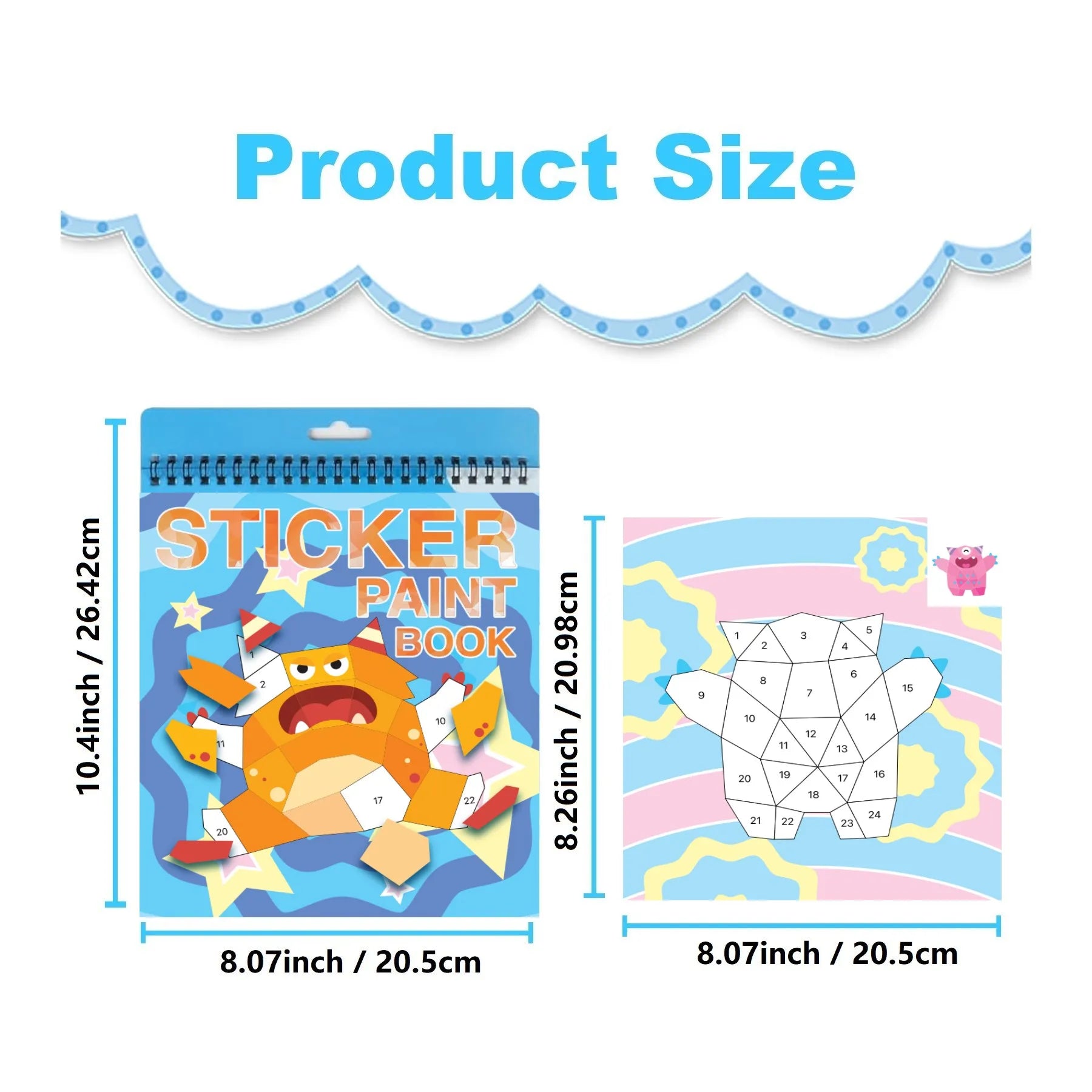 Sticker by Number Book — Kids Activity Set Ages 4–8