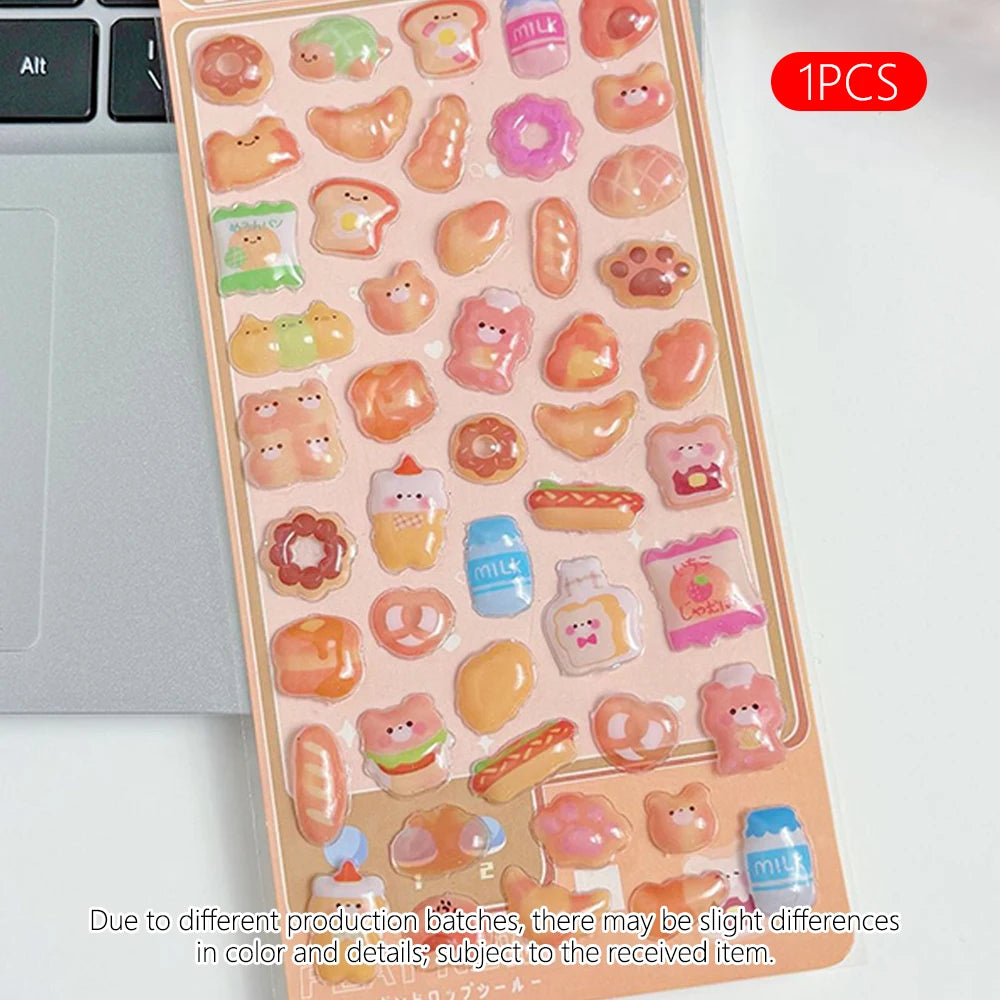 3D Cartoon Embossed Stickers — Sparkle Diamond Decals for Scrapbooking