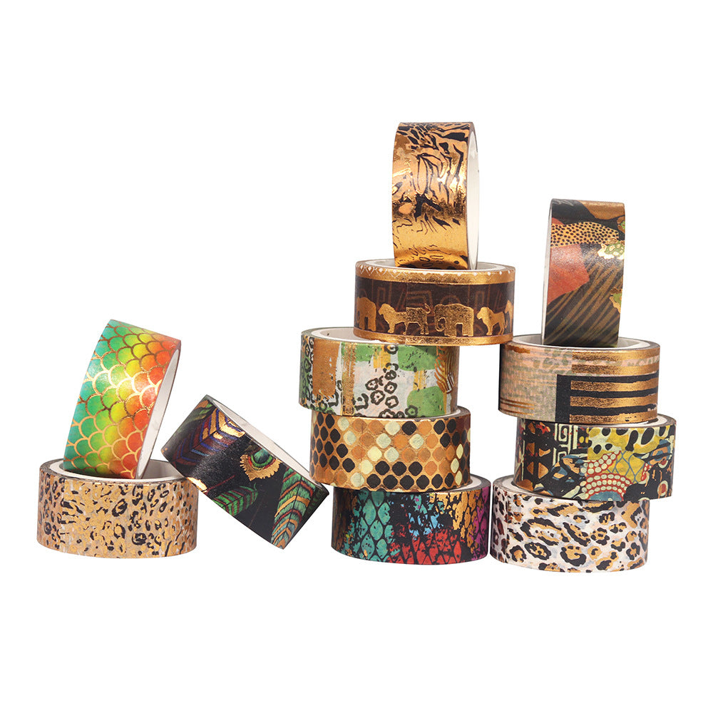 12 Rolls Of Animal Pattern Washi Tape Set