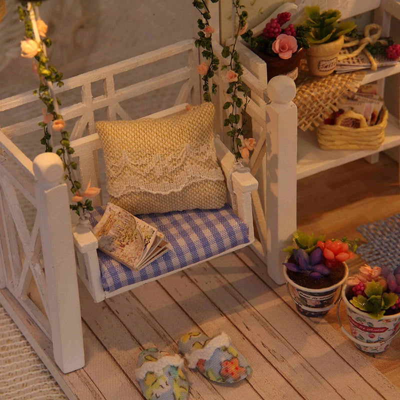 Miniature Dollhouse 3D Puzzle Kit — Kitten Room with Furniture