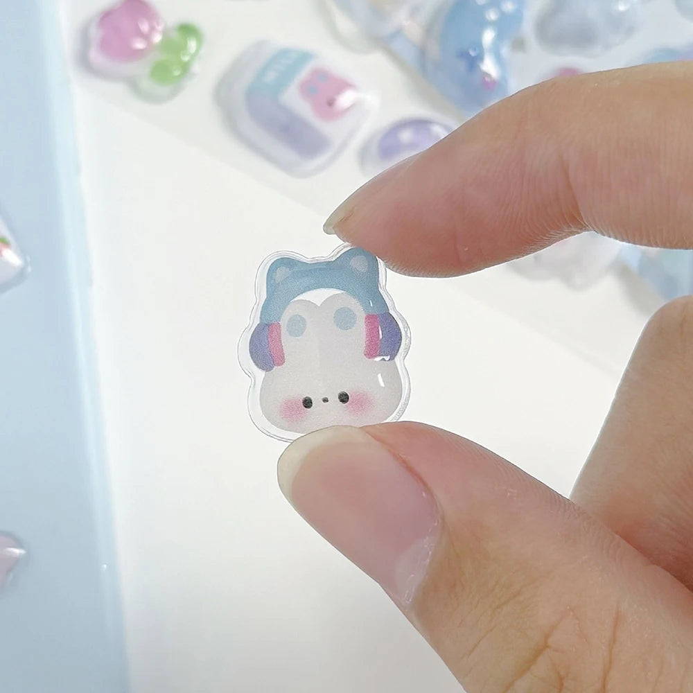 3D Cartoon Embossed Stickers — Sparkle Diamond Decals for Scrapbooking