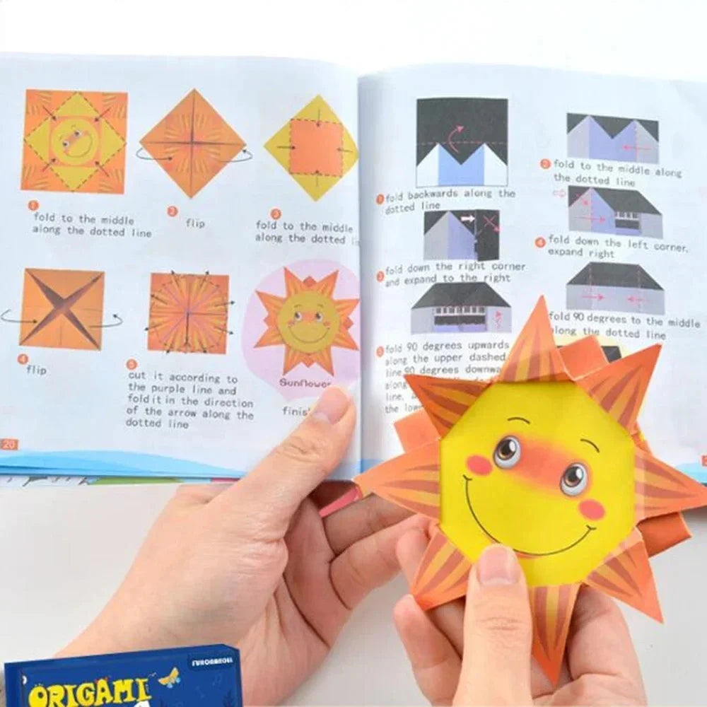 Origami Paper Cutting Book — Kids Animal Craft & Puzzle Activity Set