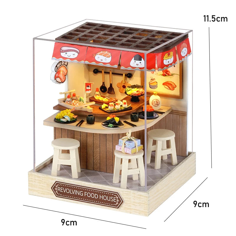 Miniature Dollhouse 3D Puzzle Kit — Kitten Room with Furniture
