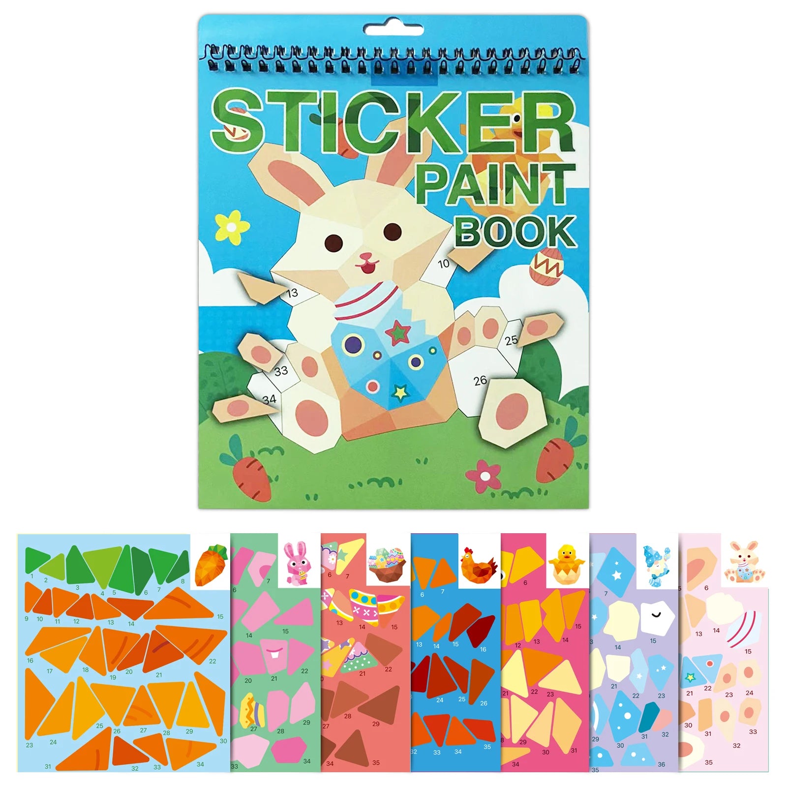 Sticker by Number Book — Kids Activity Set Ages 4–8