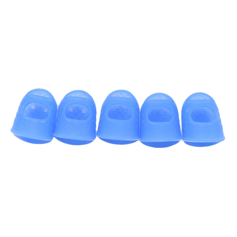 Silicone Craft Thimbles — 5-Pack Finger Protectors for Sewing & DIY