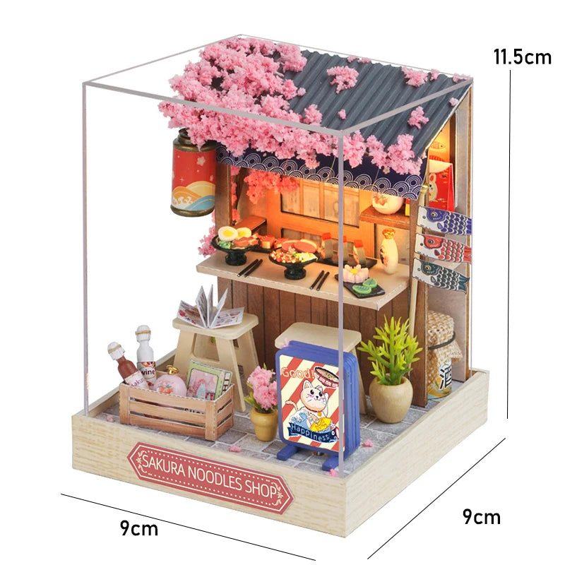 Miniature Dollhouse 3D Puzzle Kit — Kitten Room with Furniture