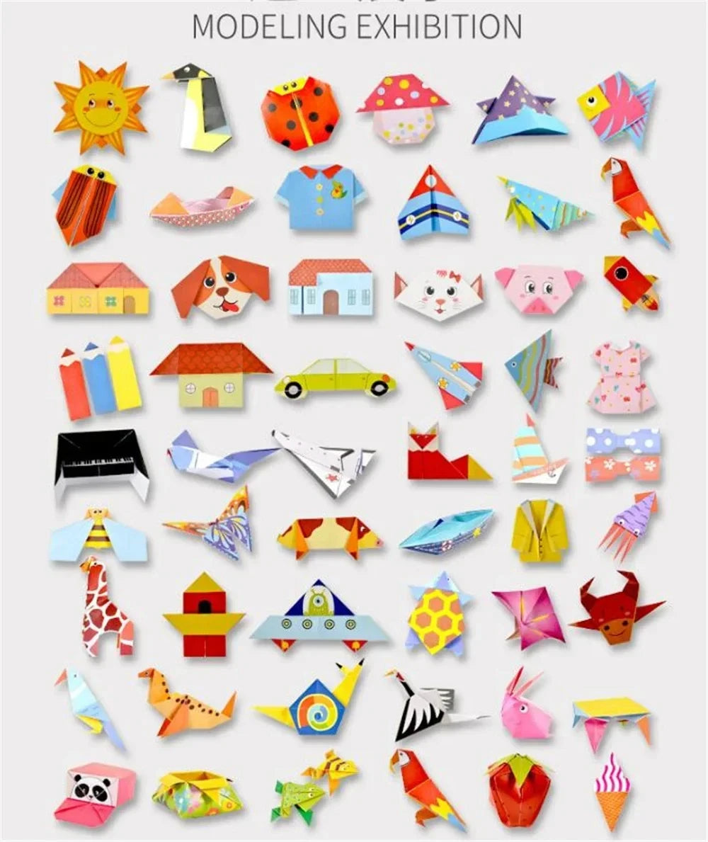 Origami Paper Cutting Book — Kids Animal Craft & Puzzle Activity Set