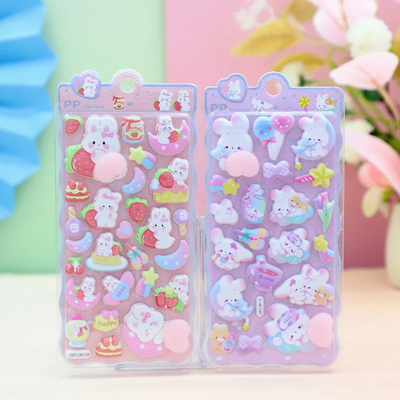 3D Puffy Animal Stickers — Cute Foam Decals for Scrapbooking & Crafts