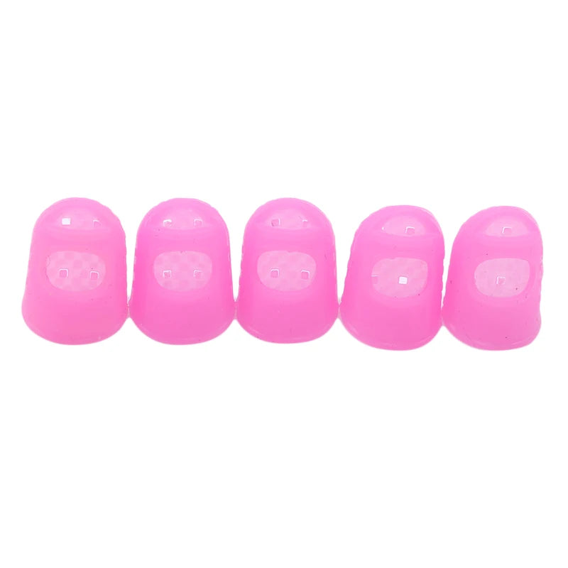 Silicone Craft Thimbles — 5-Pack Finger Protectors for Sewing & DIY