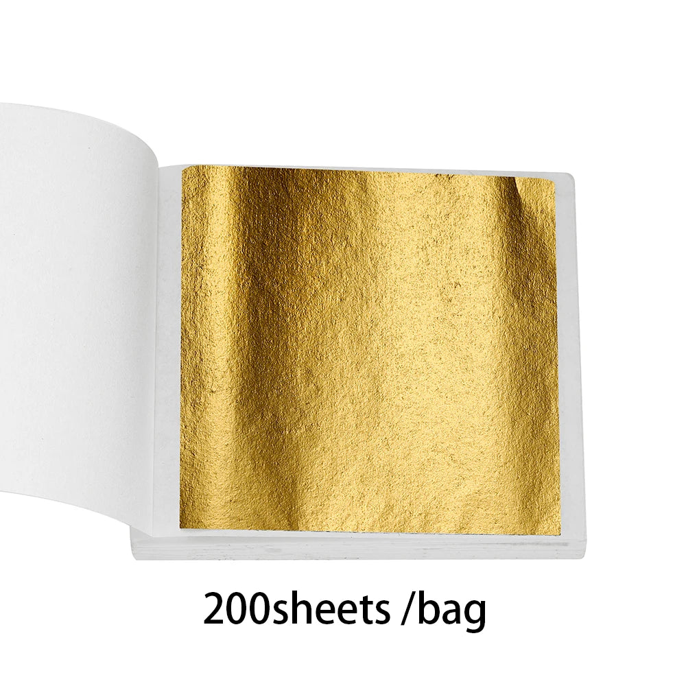 Gold Foil Craft Sheets — 100 or 200 Pack for Resin & Jewelry Making