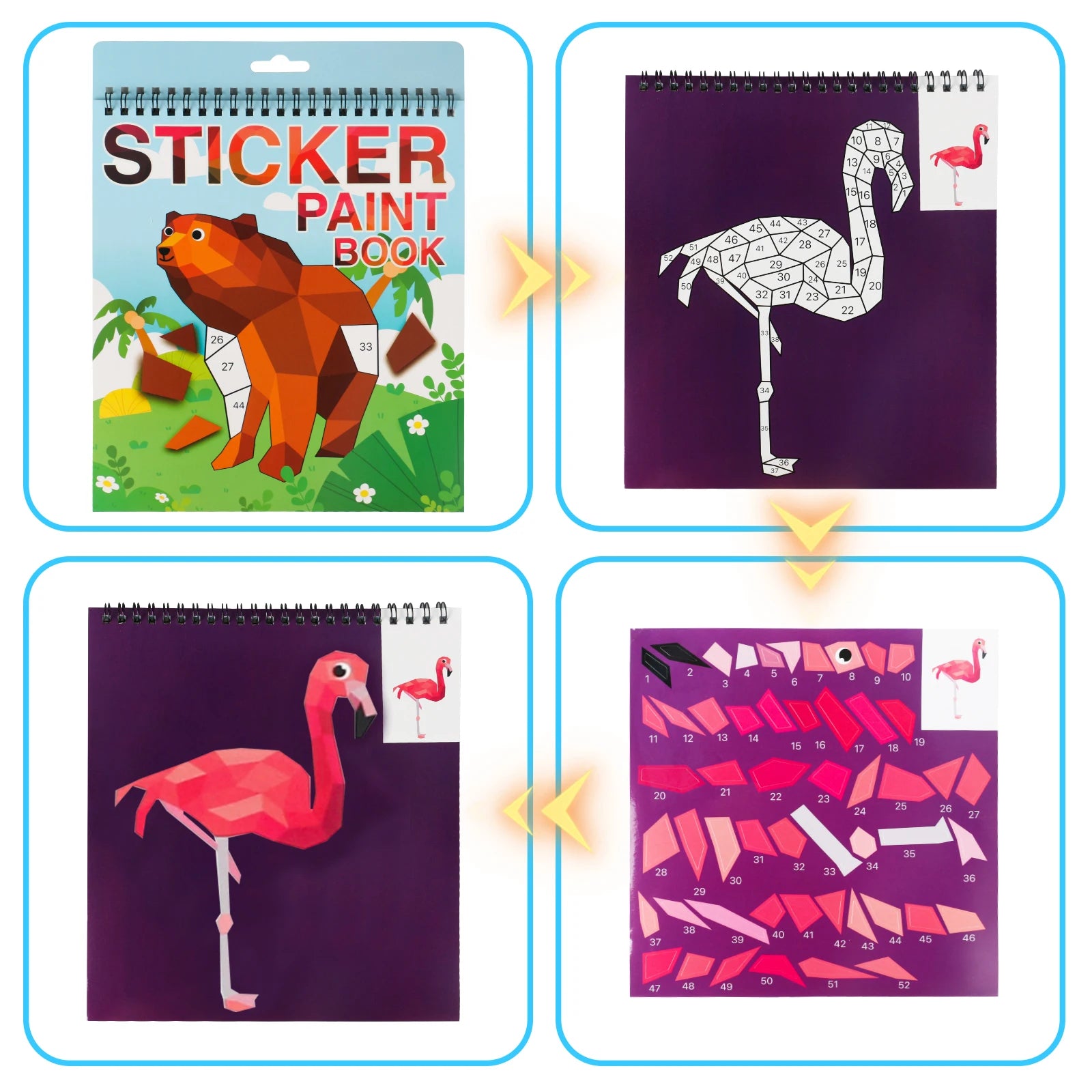 Sticker by Number Book — Kids Activity Set Ages 4–8