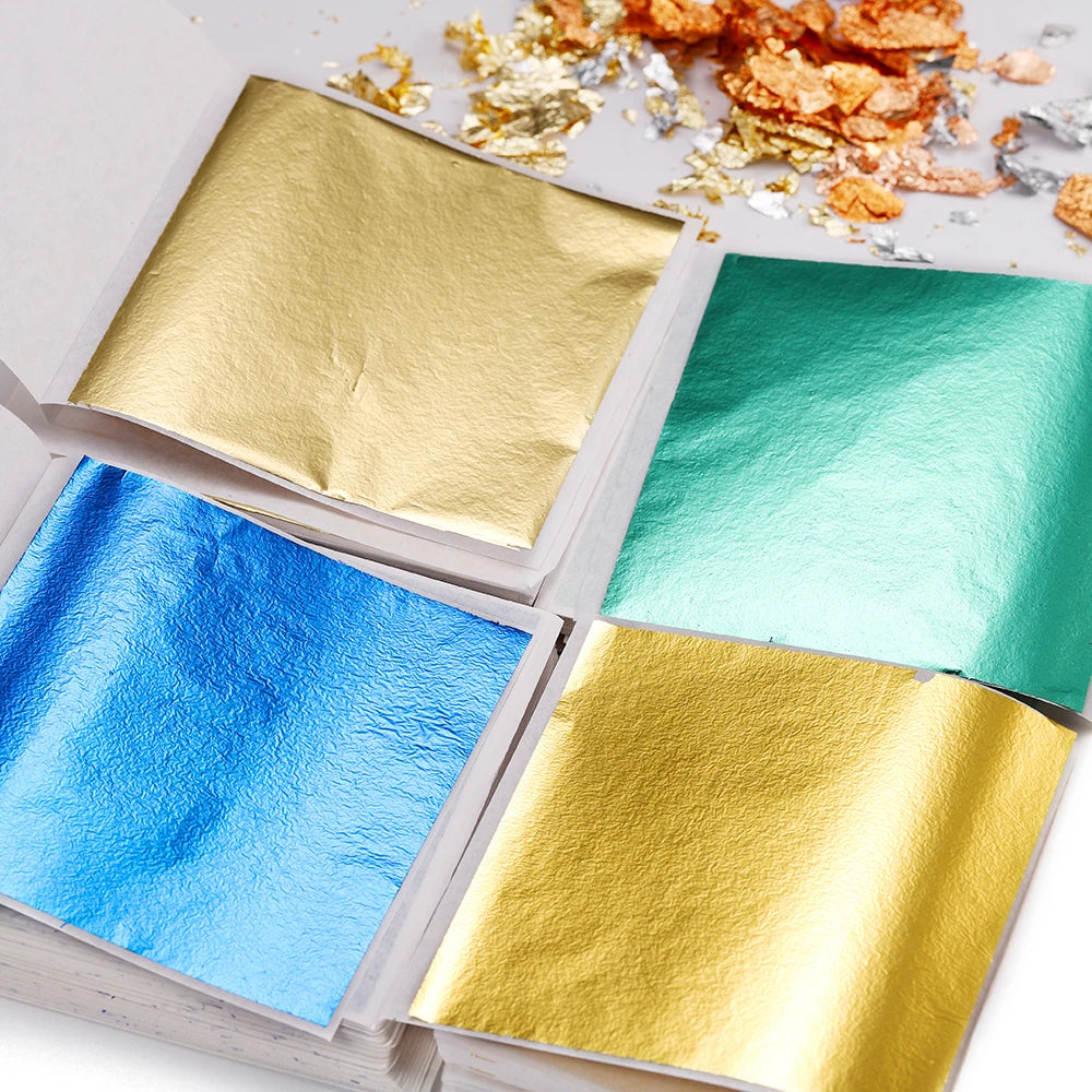 Gold Foil Craft Sheets — 100 or 200 Pack for Resin & Jewelry Making
