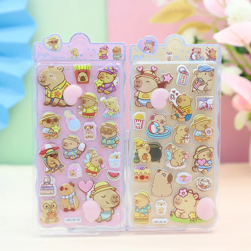 3D Puffy Animal Stickers — Cute Foam Decals for Scrapbooking & Crafts