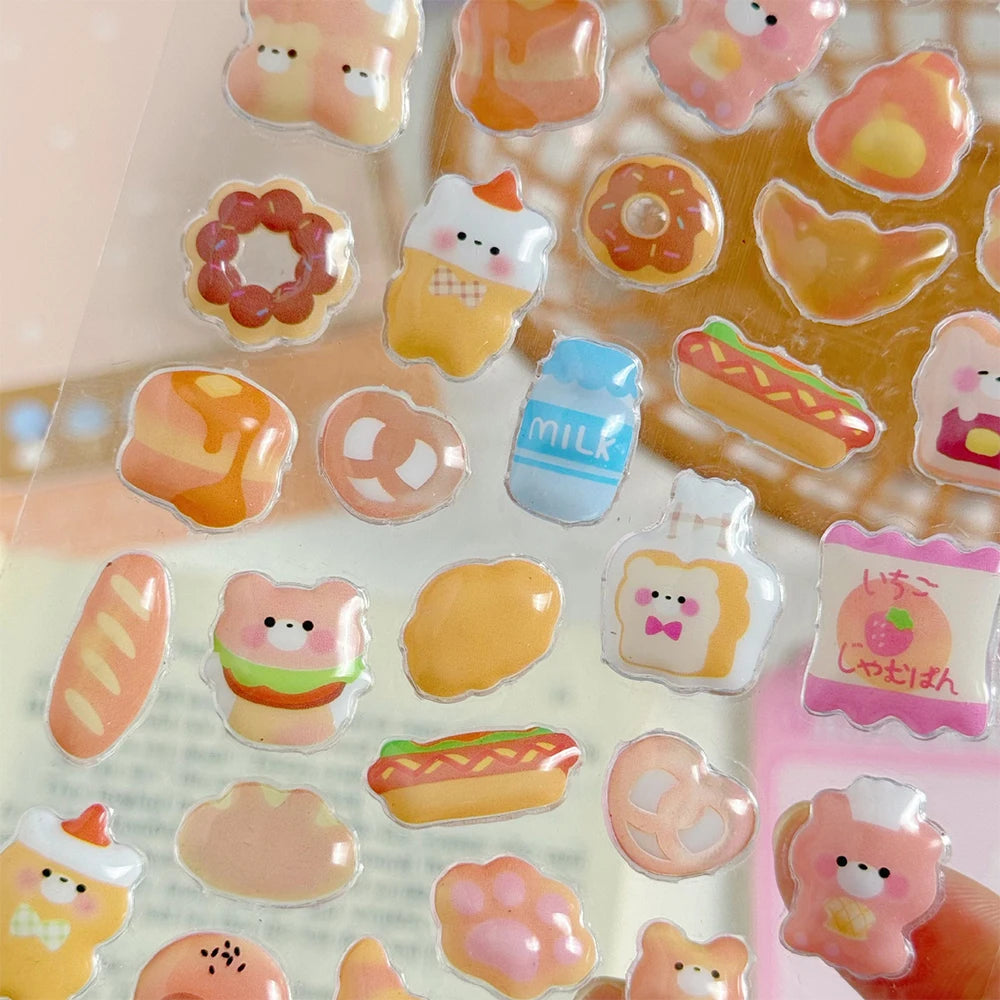 3D Cartoon Embossed Stickers — Sparkle Diamond Decals for Scrapbooking