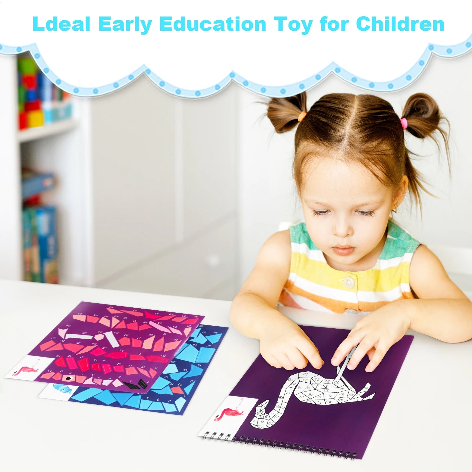 Sticker by Number Book — Kids Activity Set Ages 4–8