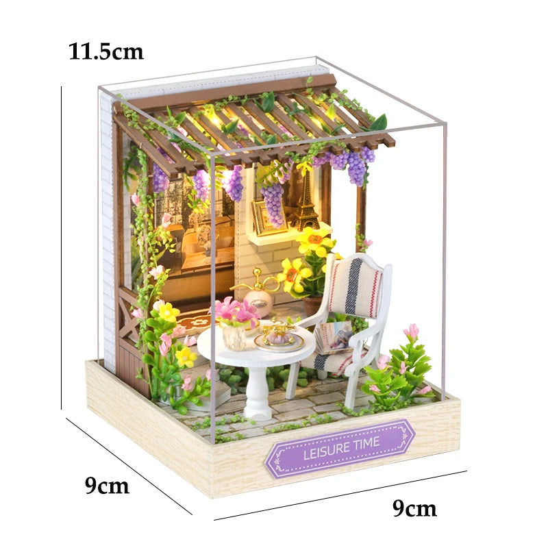 Miniature Dollhouse 3D Puzzle Kit — Kitten Room with Furniture