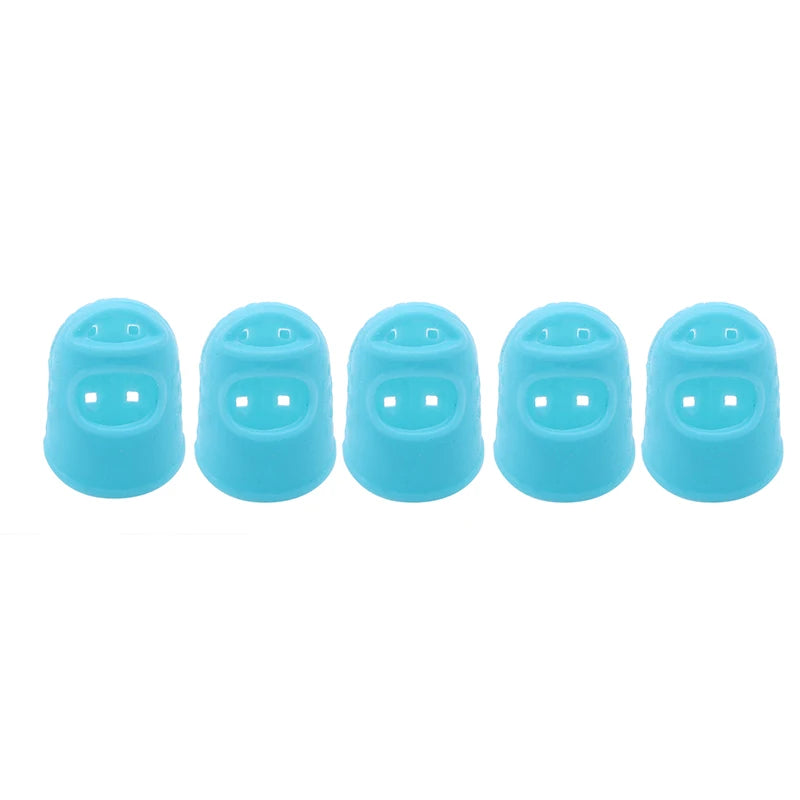 Silicone Craft Thimbles — 5-Pack Finger Protectors for Sewing & DIY