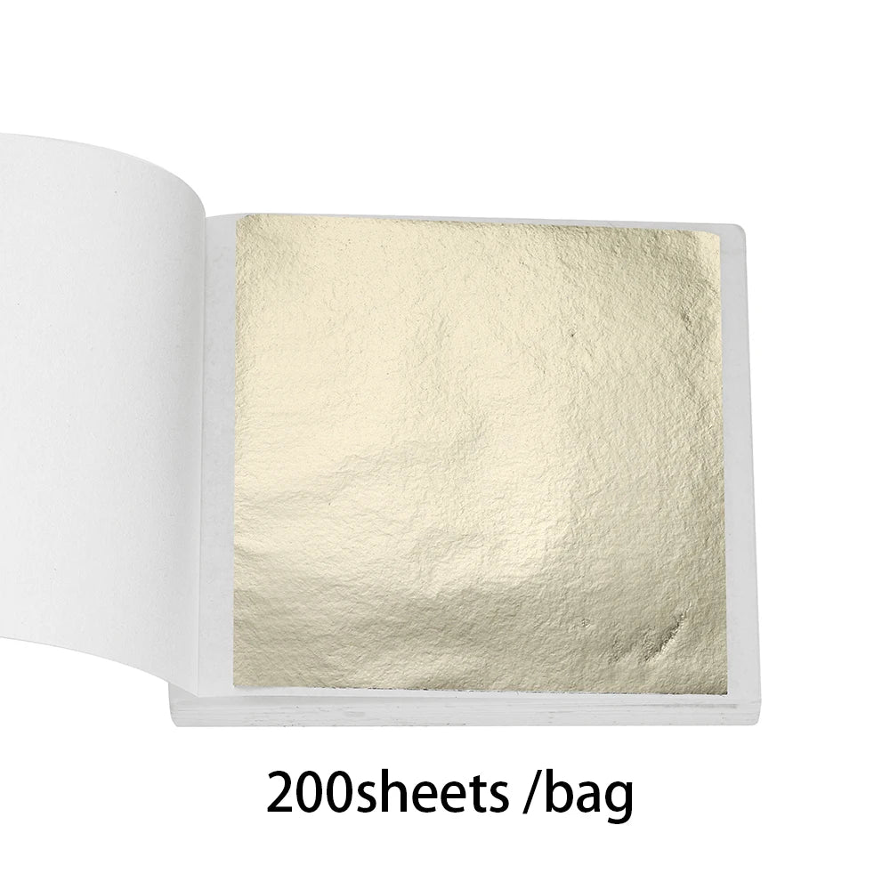 Gold Foil Craft Sheets — 100 or 200 Pack for Resin & Jewelry Making