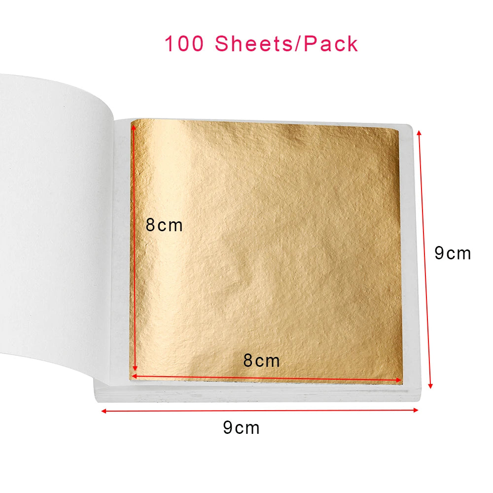 Gold Foil Craft Sheets — 100 or 200 Pack for Resin & Jewelry Making